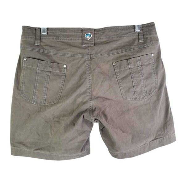 Kuhl Women’s Cargo Shorts Hiking Outdoor Size 8 Flat Front Green Cotton - Picture 3 of 10